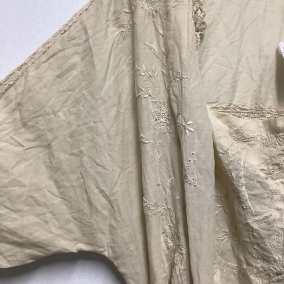 Magnolia Pearl Full Bloom Embroidered Garden Dress. Cotton Silk. Moonlight. NWT. - Picture 6 of 7